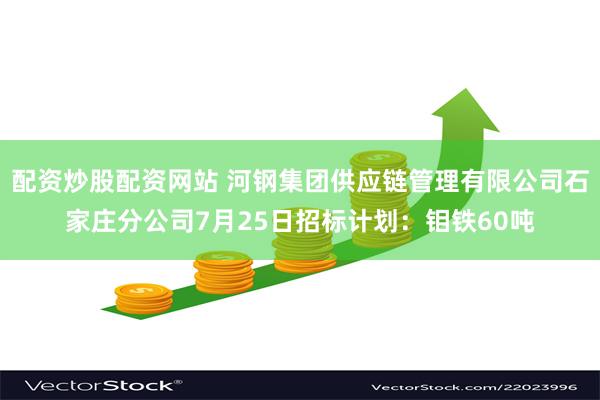 配资炒股配资网站 河钢集团供应链管理有限公司石家庄分公司7月25日招标计划：钼铁60吨