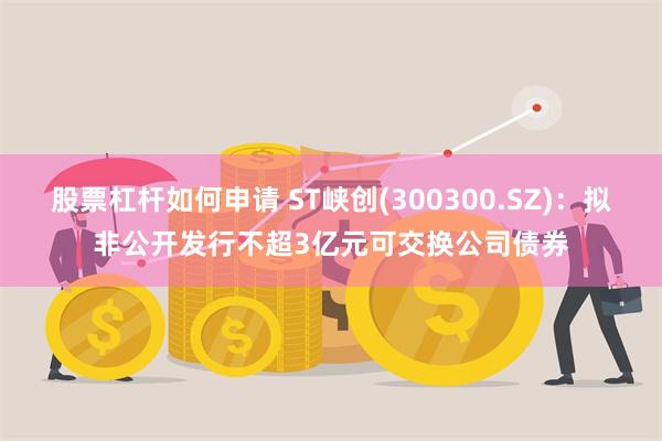 股票杠杆如何申请 ST峡创(300300.SZ)：拟非公开发行不超3亿元可交换公司债券